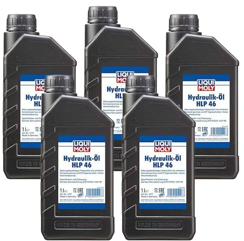 LIQUIMOLY 1117 OLIO IDRAULICO HLP 46 A BASE MINERALE ADATTO PER PISTONI IDRAULICI, MACCHINE POMPE E IMPIANTI. CONFEZIONE : KIT PROMOZIONE 5 LITRI