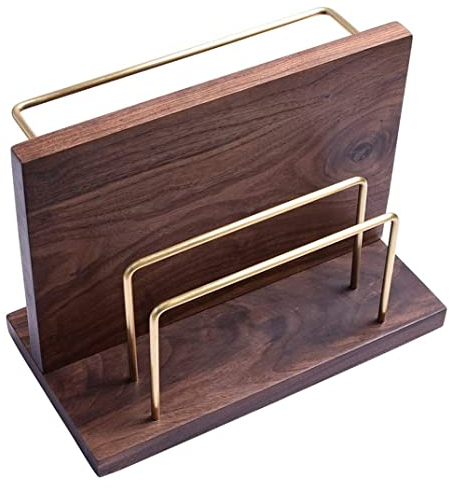 Support à couteaux Bloc à couteaux Planche à découper en bois massif Bloc à couteaux magnétique Support de rangement Étagère de cuisine Organisateur de couteaux de comptoir Rangement de couteaux