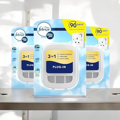 3 x Ambi Pur 3Volution Air Freshener Plug-in Diffuser DEVICE ONLY, Plug in Air Freshener, Odour Clear technology