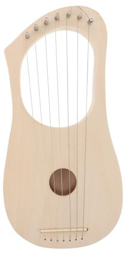 TOYANDONA Selbstgemacht Holz Leierharfe Mit 7 Saiten Anfänger Bastelset Für Kinder Selbstmontierbares Holzsaiteninstrument Mit Anleitung Für Kreatives Musizieren
