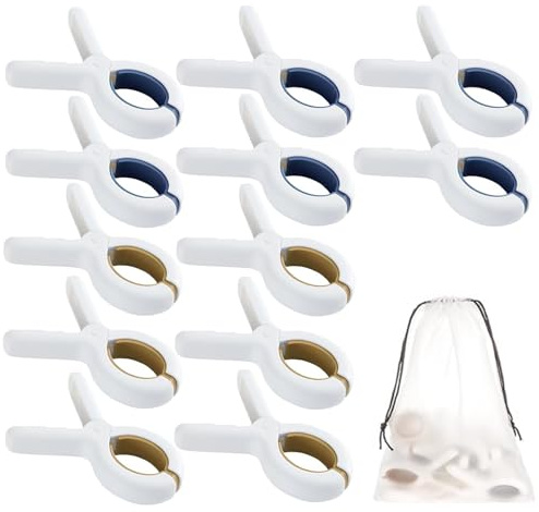 12x Wäscheklammern Groß, Handtuchklammern für Strandliegen, Strandtuch Klammern,Winddicht Handtuchclips Badetuch Klammern für Tägliche Wäsche Strandtuch Badetuch Bettwäsche Dicke Kleidung