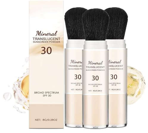 Mineral Protection Sunscreen Waterproof Sun Protection Mineral Powder SPF 30 Face Sunblock Travel Size Long-Lasting Sweatproof for Face and Body (3)
