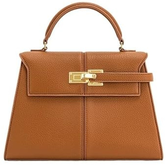 EZZON Sac à main pour femme Elise Designer Fashion 2025 nouveau sac à main bordeaux grand sac à bandoulière carré haut de gamme pour femme, marron, Taille unique