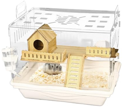 Klar hamster Cage Kit – transparent garvhus, husdjursbostad | observationstank Smalls djurhus kits, ventilerande tillbehör för gnagare för ett säkert ventilationssystem