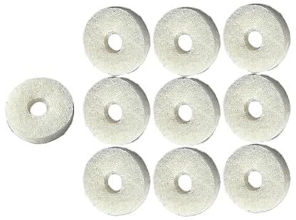 pistro 10 Rondelles en Feutre pour Valves d'Instruments en Laiton, Coussinets de Remplacement pour Boutons de Doigts, Accessoires de Réparation pour Cuivres- Euphonium