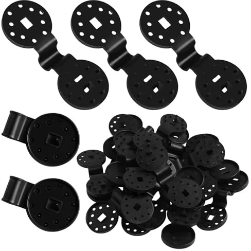 LEONTOOL 100 Stück Sonnensegel, Clips aus Kunststoff, rund, Klemmen, schwarz, wiederverwendbar, für Sonnenschirmnetze, Vogelnetze, Gartennetze, Schattennetze, Zubehör für Schattenstoff