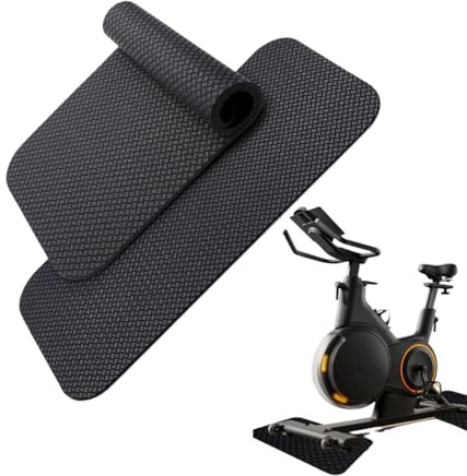 Bike Trainer Mat | Anti Vibration Double-Sided Thick Folding Treadmill Pad | Indoor Exercise Equipment Floor Mat - for Home Gym Treadmill Cycles Walking