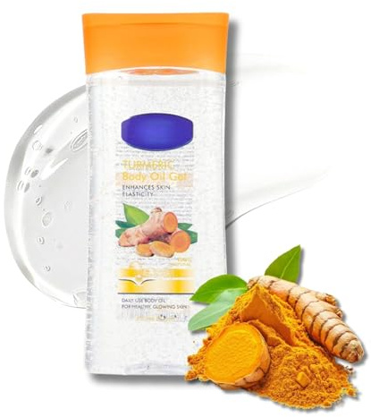 Body Oil Gel,Turmeric Körperlotion,Massageöl für Damen,Körperöl-Gel für sehr trockene Haut,Feuchtigkeitsspendende Bodylotion Damen,Bio-Turmeric Tiefenfeuchtung & Straffung für strahlende Haut,200ml