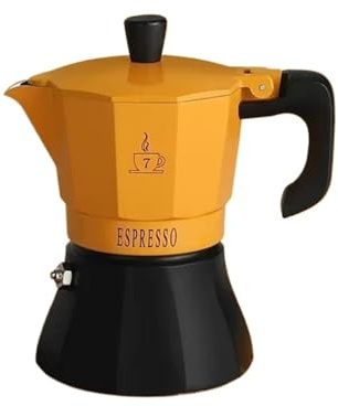 Generico Moka da 150 ml/300 ml, Caffettiere, Macchina for caffè Espresso fornello(Silver Black 300ml)