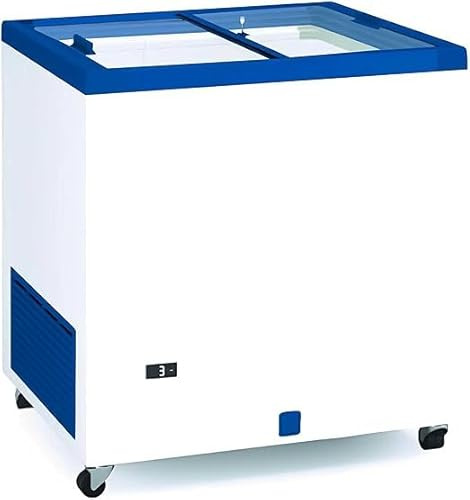MBH - Congélateur coffre professionnel de 85 cm et 220 litres avec portes coulissantes en verre. Congélateur horizontal industriel pour bars, restaurants et secteur de l'hôtellerie-restauration.