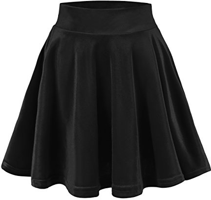 Urban GoCo Donna Velvet Vintage mini svasato Skater Gonna