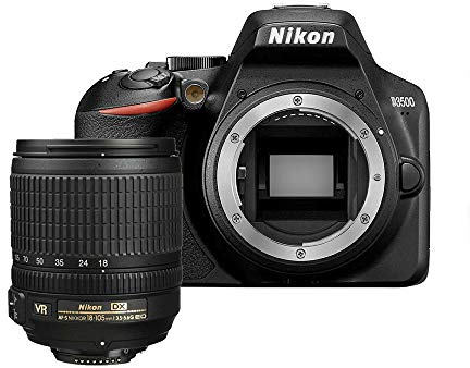 Nikon D3500 Fotocamera Reflex Digitale con Obiettivo Nikkor AF-S 18/105VR, 24,2 Megapixel, LCD 3, Nero
