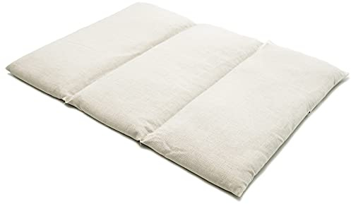 Coussin aux pépins de raisin - Taille 40x30-3 compartiments - blanc - Coussin thermique - Coussin aux graines - Compresse froide -