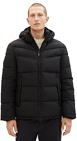 Tom Tailor Herren Puffer-Jacke mit Kapuze 1037339
