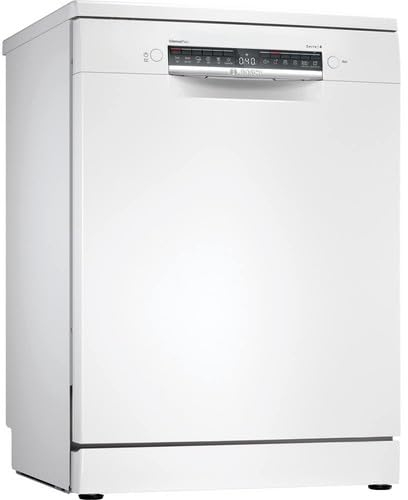 Bosch - Lavavajillas Libre Instalación, 60 cm, Serie 4, 14 Cubiertos, 3 Bandeja, Home Connect, Blanco, SMS4EMW06E