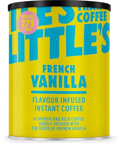 Little's French Vanilla Flavoured Instant Coffee, 500g Tin - Rich & Smooth Coffee, Infused With Vanilla Flavour - Vegan Friendly, Low Calories, No Added Sugar
