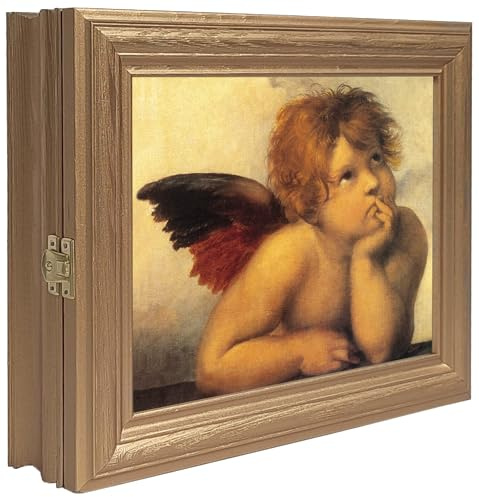 Cer-Plast Armadietto Portachiavi In ​​Legno Con Pannello Portachiavi Organizer Per Chiavi Da Parete Stile Vintage