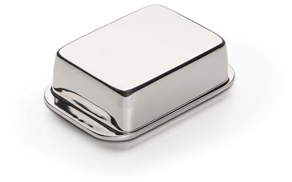 Weis Mantequera de acero inoxidable 14259 de doble pared para 250 g de mantequilla