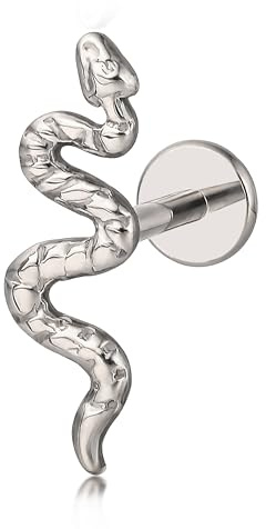 limerencia 18G Tragus Piercing, Medizinische Titan Lippenpiercing mit 6mm 8mm 10mm Stäbe,Hypoallergen Helix Piercing ohr,Labret Stecker für Bauchnabel Zunge Augenbraue Lippe Septum Nase