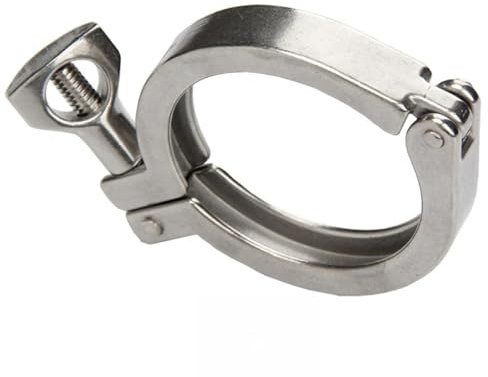 0,5 0,75 1 1,5 2 2,5 3 4 5 Tri-Clamp SUS 304 Edelstahl Sanitärrohrverschraubung für das Bierbrauen zu Hause, 1 Stück, Klemme 40 mm