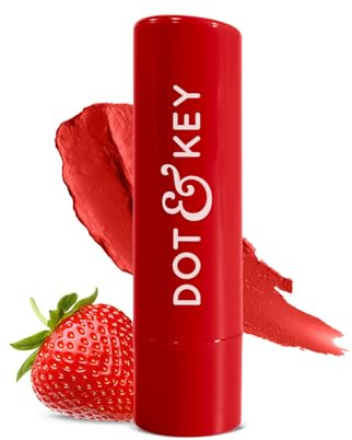 Dot & Key Barrier Repair Hydrating Lip Balm SPF 50 | Strawberry Red | Repairs Damaged Lip Barrier | High Tinted | 4.5 gm