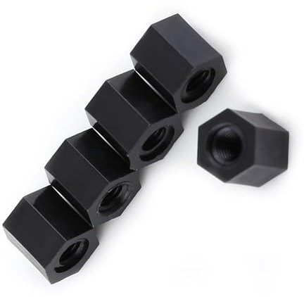 100 Stück Schwarzer Nylon-Abstandshalter mit M3-Innengewinde X M3-Innengewinde mit Sechskantgewinde, Ideal für die Montage zwischen Leiterplatten und Maschinenplatinen, (M3*5)