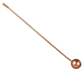 NKlaus Weihrauch Kupfer-Dosierlöffel zum Räuchern, extra lang 17cm, 1 Stück | Durchmesser 1,5cm; Gewicht 10g; zum präzisen Dosieren