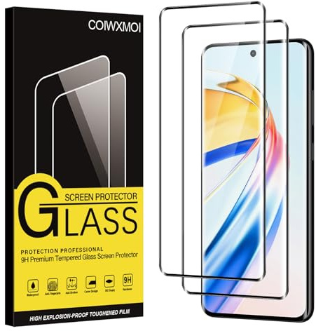 Coiwxmoi 2 Piezas Protector Pantalla para Honor Magic 6 Lite 5G Cristal Templado Dureza 9H Antiarañazos Antihuellas Sin Burbujas Ultra HD Transparente Ultra Resistente Vidrio Película