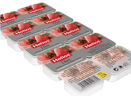 Mermelada de fresa dietética en 10 cuencos de 250 g. Paquete de 4.