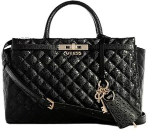 GUESS Handtasche Schultertasche Idra Girlfriend Satchel Black schwarz
