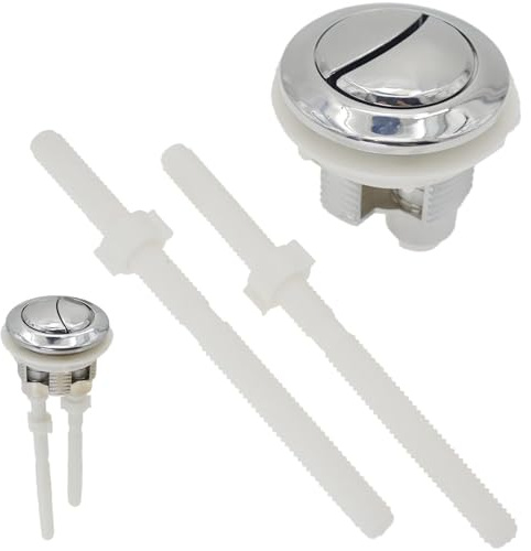 1 Piece Flush Button,Push Button Toilet Flush,Toilet Buttons Replacement,38 mm Dual Push Toilets Flush System Replacement Kit,for Standard and One-Piece Toilets,Bathroom Closes Tool Accessories