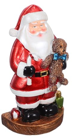 CLISPEED Adornos De Papá Noel De Resina Figuras Vintage para Decorar del Hogar Oficina Miniatura Navideña para Mesa