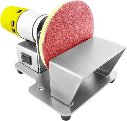CHANGLKJ Lijadora De Banda Eléctrica De Banco, con 20 Bandas (75 Mm), Velocidad De Salida De 2000-6000 R/min Y 7 Velocidades Ajustables, Resistente Al Desgaste, Ideal para Metal, Madera, Bricolaje