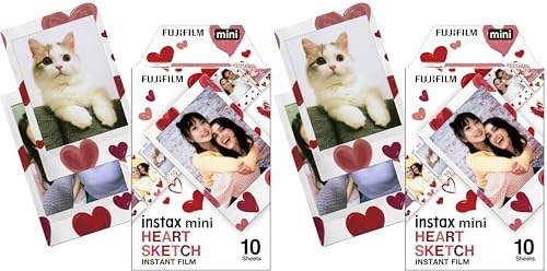 INSTAX mini Film Heart Sketch (Packung mit 2)