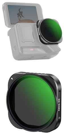 NEEWER Variabler ND Filter kompatibel mit Insta360 Ace Pro Insta 360 Ace Pro 2, Snap On, mehrfachbeschichtetes HD Optikglas Filter, einstellbarer ND2-32 Graufilter für Action Cam Objektive Fotozubehör