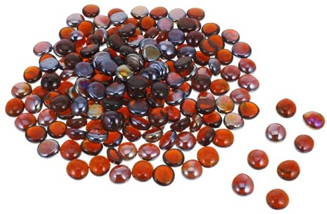 DOITOOL Piedras de Vidrio Decorativas para Acuarios Chimeneas y Manualidades Cuentas Planas Resistentes al Fuego para Fuentes y Jardines