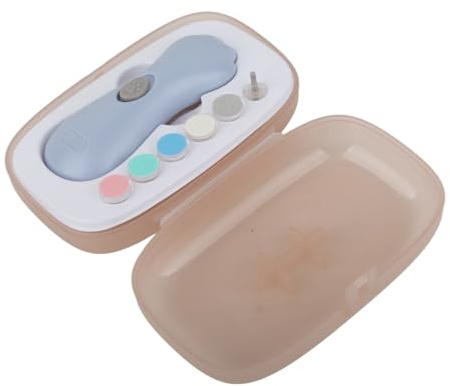 TARSHYRY Elektrischer Babynagel Trimmer Verstellbarer Tragbarer Sicherheitsnagelschneider für Zehen und Finger (BLUE)