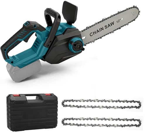 12 Zoll Akku Kettensäge mit 30 cm Schiene, Elektro Säge für Makita 18V Akku ​| 1200W Bürstenloser Motor | Werkzeuglose Kettenspannung & Automatische Ölung (ohne Akku und Ladegerät)