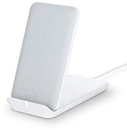Smpl Wireless Ladegerät - Kabelloser Ladeständer 10W, Schnellladegerät, Qi-zertifiziert, kompatibel mit iPhone und Samsung Galaxy - Weiß
