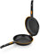BRA Efficient Duo Padella doppia 20 cm per tortille, alluminio pressofuso con antiaderente, senza PFOA, adatte a tutti i tipi di piani cottura inclusa induzione, Nera/Arancione