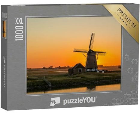 Puzzle 1000 Teile XXL „Windmühle auf der Insel Texel, Niederlande“ – aus der Puzzle-Kollektion Texel