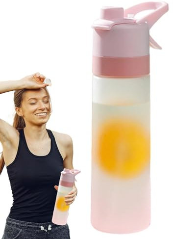 Mist Water Bottle for Drinking, Bottle Spray for Sports, 650 ml Spray and Water Bottle, Portable Spray Bottle with Easy Drink Spout for Gym, Running, Cycling, Workout