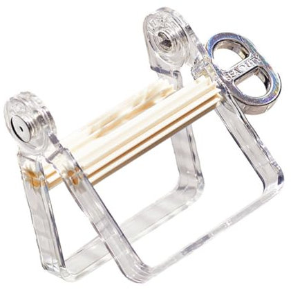 VALICLUD Exprimidor de Pasta de Dientes Exprimidor de Tubos Ruedas para Baño Herramienta para Apretar Pasta de Dientes Cremas Lociones y Cosméticos Material PET y Abs Resistente Color Lechoso