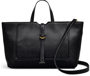 RADLEY London Hazelbury Park Women's Leather Medium Ziptop Top Handle, Black