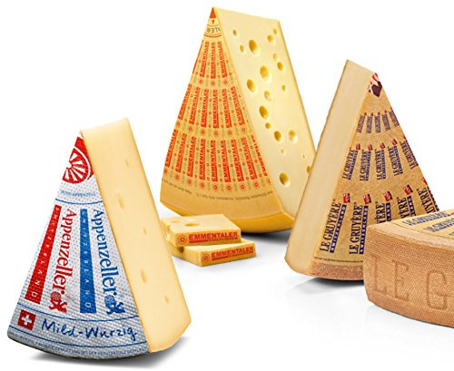 Schweizer Käse Sortiment Appenzeller mild Emmentaler classic Greyerzer mild 1kg