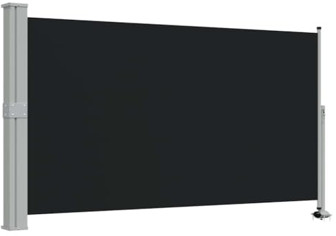 vidaXL Ausziehbare Seitenmarkise 140x300 cm Schwarz