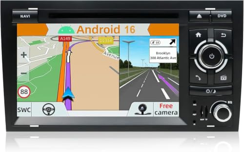 YUNTX Android 16 Autoradio con navi para Audi A4 (B6/B7) | Seat Exeo-Incorporado CarPlay/Android Auto/GPS-IPS 2.5D 7 Pantalla-Dab/Bluetooth 5.0/Control del Volante/USB/WiFi/MirrorLink/4G