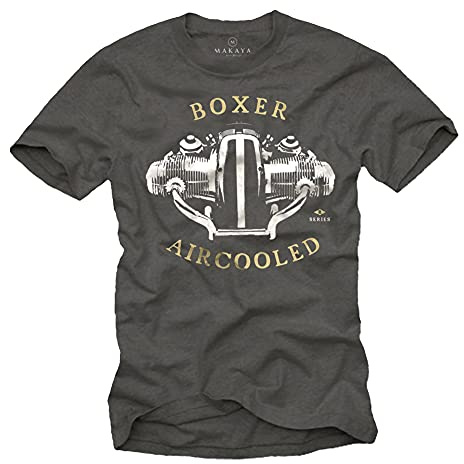MAKAYA Motorrad T-Shirt für Männer - R100 Boxer Motor - Geschenke für Motorradfahrer Biker