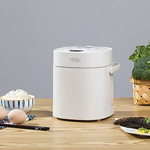 ZOOPX Cuociriso con Funzione di Mantenimento in Caldo del Vapore, Pentola Interna di qualità Premium a Cottura Lenta, Bollitore Elettrico per Il Riso, Creatore di Cereali, Yogurtiera,Red-1.2L