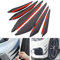Taicols 6 Pezzi Labbro Paraurti Anteriore Fibra di Carbonio, Auto Paraurti Anteriore Labbro Spoiler,Spoiler Auto Universale Anteriore, Per Adatto a Qualsiasi Auto